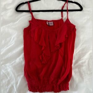 Pinkish red tank. Size small.